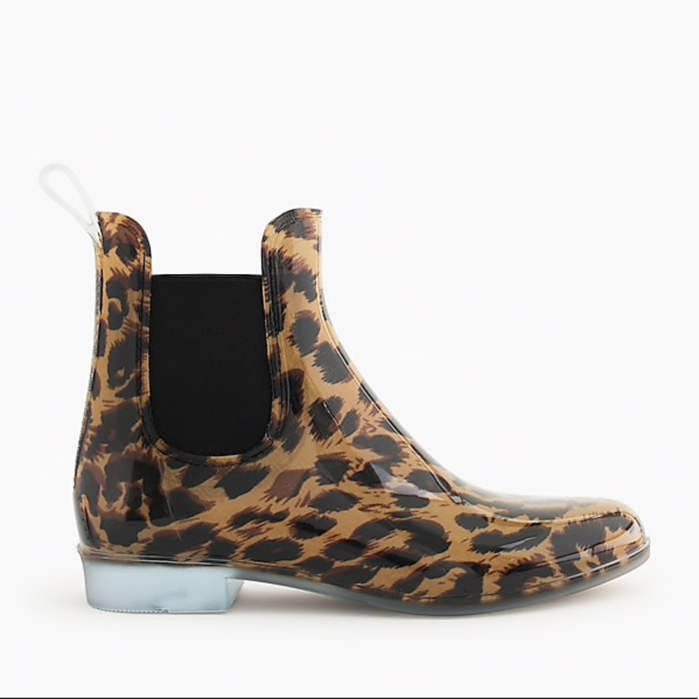 J.Crew Chelsea Leopard Rain Boots
